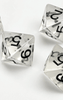8D Crystal Clear Dice Sets of 5