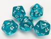 D12 - Clear Teal  Dice Sets of 5