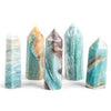 Ocean Picture Jasper Tower with Lemurian Colors