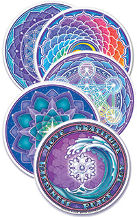 Sacred Geometry Sticker Set, Spiritual Stickers, Sacred Geometry Stickers