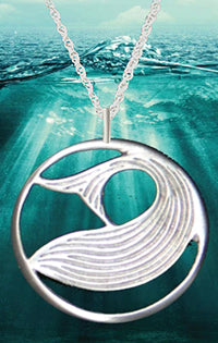 Whale Pendant Polished Pewter